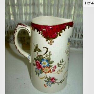 Antique, Chelsea Birds and Floral Pitcher   (sftd)  This is a fabulous pitcher,